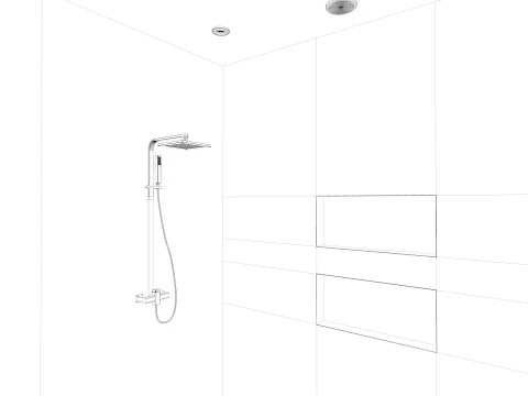 モダンな小さなバスルーム 3Dモデル