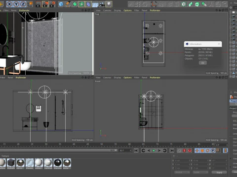 モダンな小さなバスルーム 3Dモデル