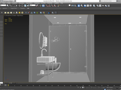 Modern Small Bathroom 3D Modell