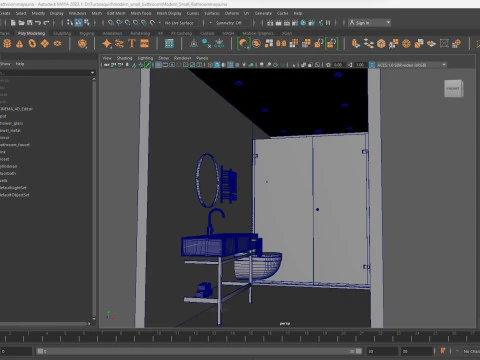 モダンな小さなバスルーム 3Dモデル