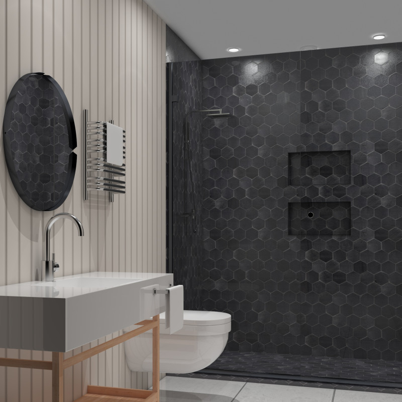 Modern Small Bathroom 3D Modell .c4d .max .obj .3ds .fbx .stl .blend