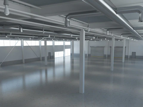 Warehouse Modern interior 3D Model