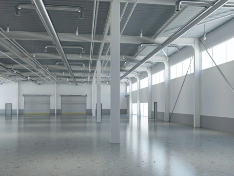 Warehouse Modern interior 3D Model