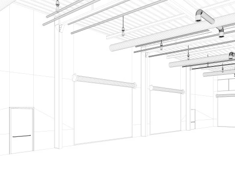 Warehouse Modern interior 3D Model