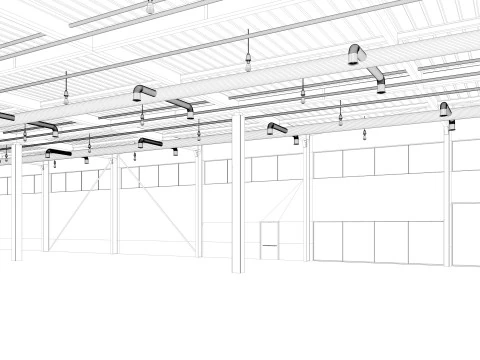 Warehouse Modern interior 3D Model