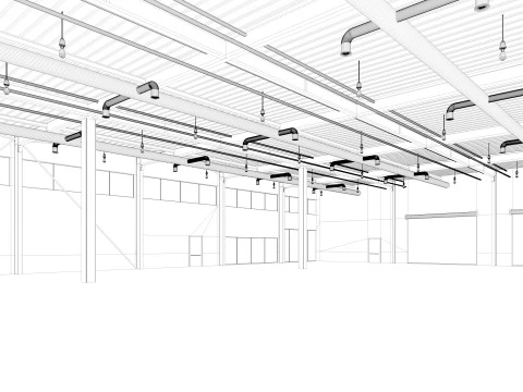 Warehouse Modern interior 3D Model