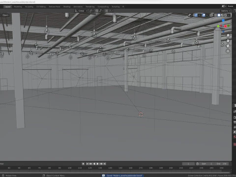 Warehouse Modern interior 3D Model
