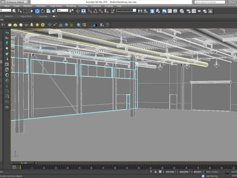 Warehouse Modern interior 3D Model