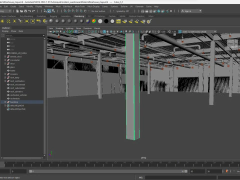 Warehouse Modern interior 3D Model