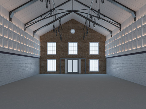 Modern Warehouse interior and exterior 2 Modelo 3D