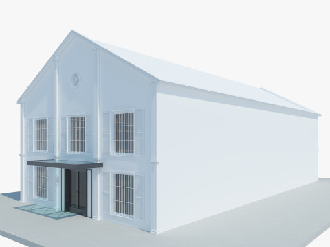 Modern Warehouse interior and exterior 2 3D Model