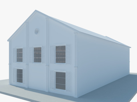 Modern Warehouse interior and exterior 2 3D Model