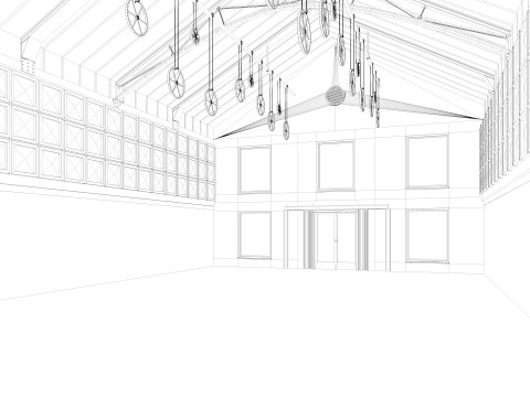 Modern Warehouse interior and exterior 2 3D Model