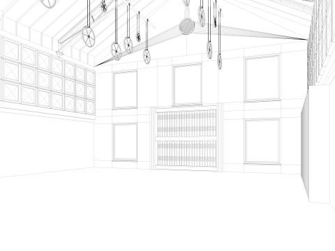 Modern Warehouse interior and exterior 2 3D Model
