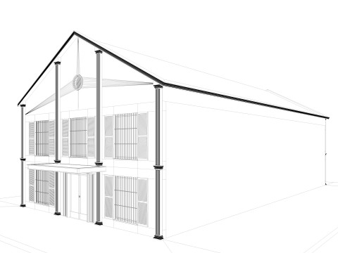 Modern Warehouse interior and exterior 2 3D Model