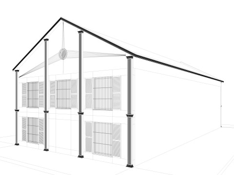 Modern Warehouse interior and exterior 2 3D Model
