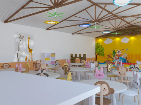 Nursery School Classroom 3D Model