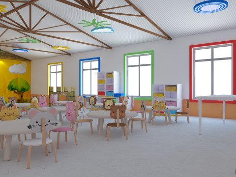 Nursery School Classroom 3D Model
