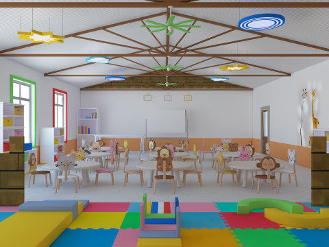 Nursery School Classroom 3D Model