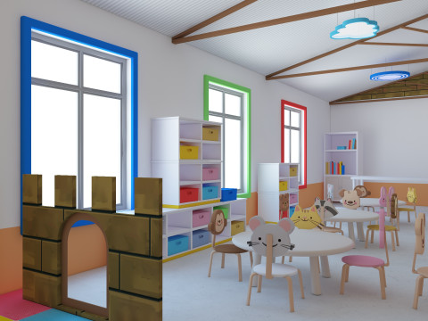Nursery School Classroom 3D Model