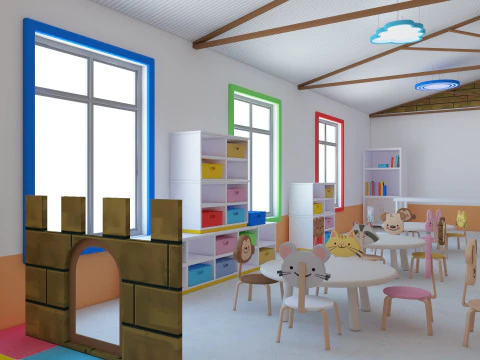 Nursery School Classroom 3D Model