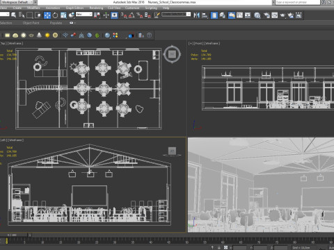 Nursery School Classroom 3D Model