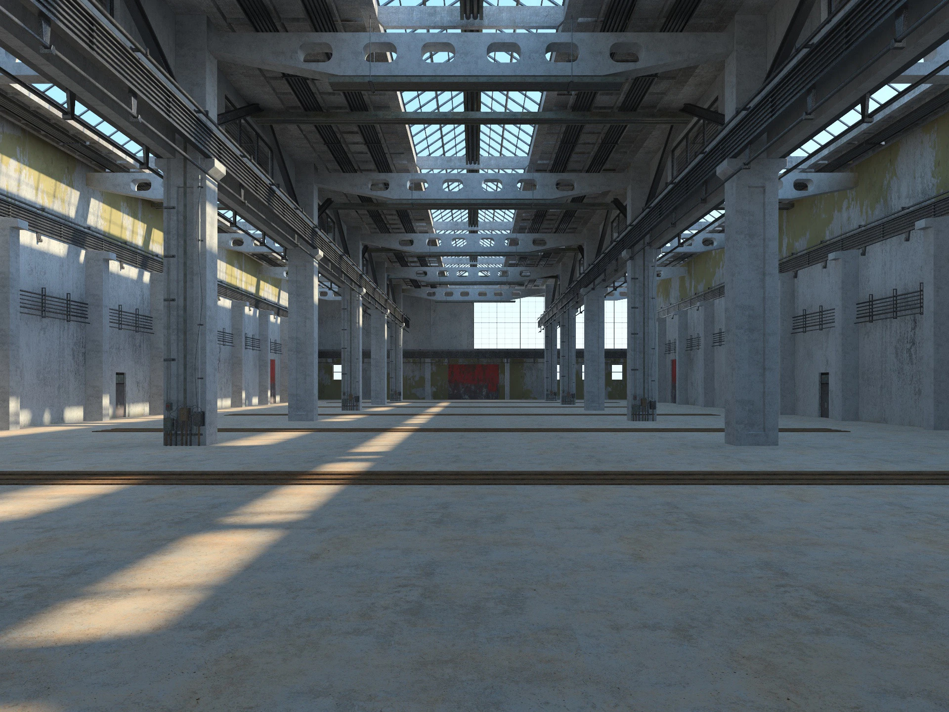 Old Factory Building 3D Model .c4d .max .obj .3ds .fbx .stl .blend 