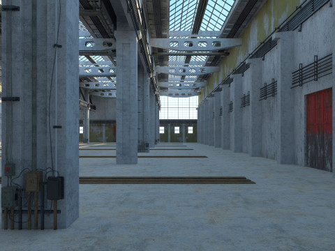 Old Factory Building 3Dモデル