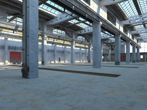 Old Factory Building 3Dモデル