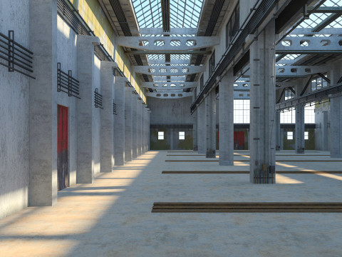 Old Factory Building 3Dモデル