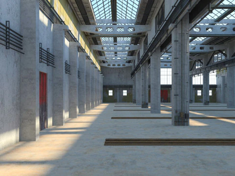 Old Factory Building 3D Model
