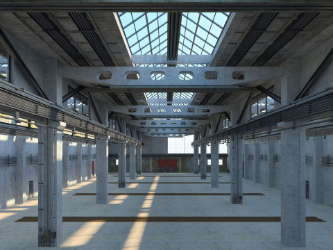 Old Factory Building 3Dモデル