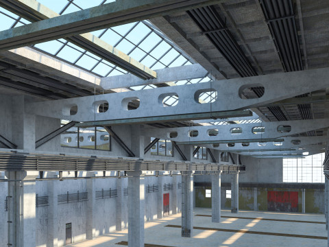 Old Factory Building 3Dモデル