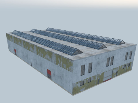 Old Factory Building 3Dモデル