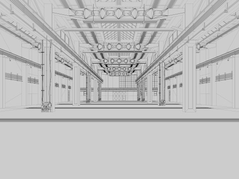 Old Factory Building 3Dモデル
