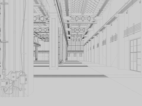 Old Factory Building 3D Model