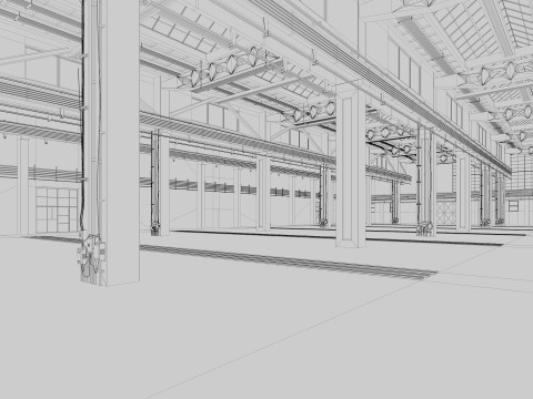 Old Factory Building 3Dモデル