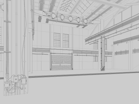 Old Factory Building 3Dモデル