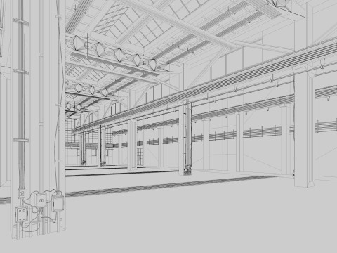 Old Factory Building 3Dモデル