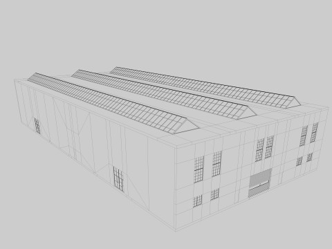 Old Factory Building 3Dモデル