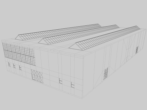 Old Factory Building 3Dモデル