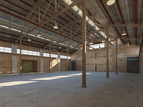 Warehouse Old interior and exterior Model 3D