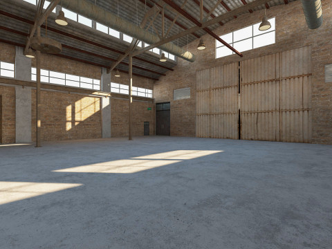 Warehouse Old interior and exterior Model 3D