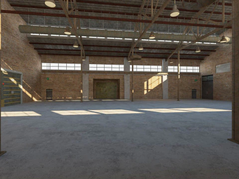 Warehouse Old interior and exterior 3D Model