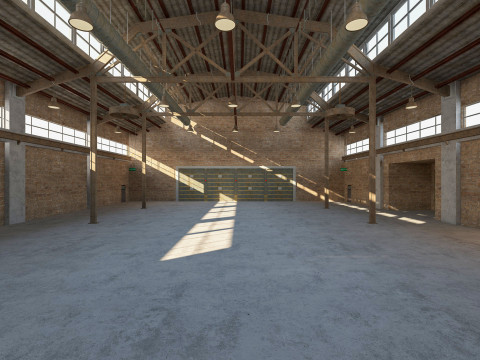 Warehouse Old interior and exterior Model 3D