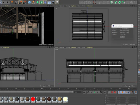 Warehouse Old interior and exterior 3D Model