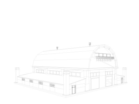 Warehouse Old interior and exterior 2 Low-poly Modelo 3D