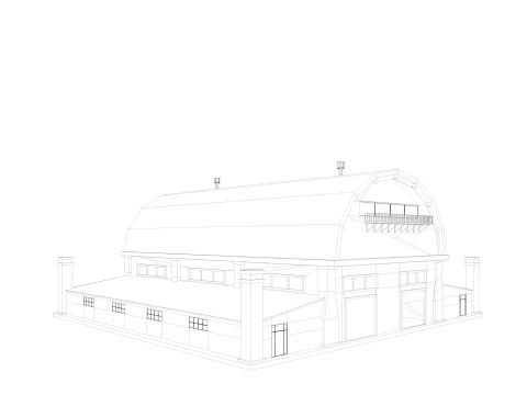 गोदाम पुराना आंतरिक और बाहरी 2 लो-पॉली 3D मॉडल