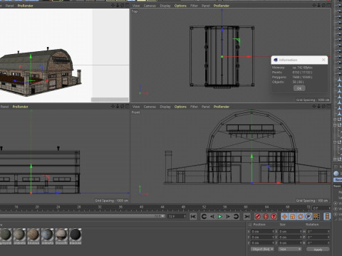 Warehouse Old interior and exterior 2 Low-poly Modelo 3D