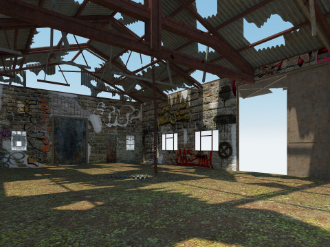 Old Warehouse 3 interior and exterior Modelo 3D